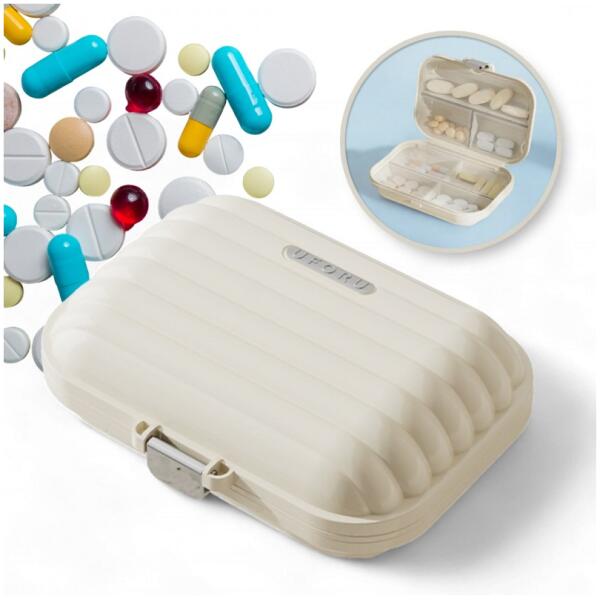 Organizer kasett medisinskrin med rom CB53 Rillet