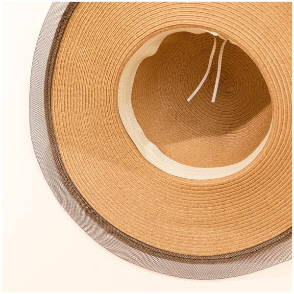 Stilig dame stråhatt strand sommer tiul CZ48 Beige - Bilde 3