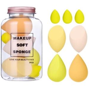 Sett med 7 sminkesvamper ROSE CREAM DUO GB06ZO