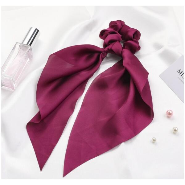 Hårstrikk skjerf lang Pin Up Gum5F Magenta - Bilde 2