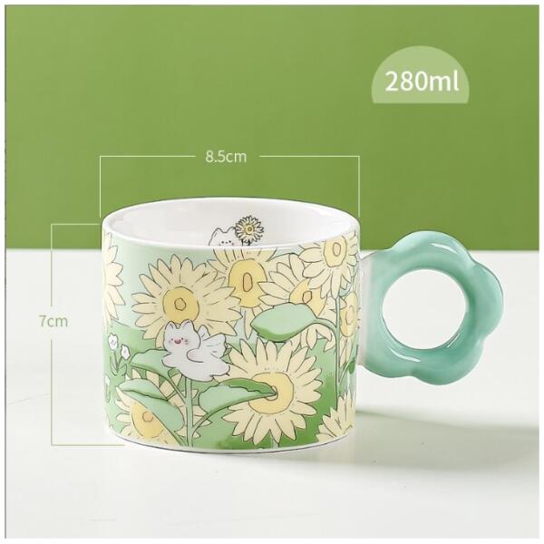 Blomstermugge med skje 280 ml Gaveeske Grønn - Bilde 7