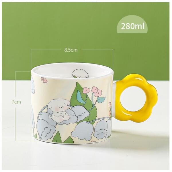 Blomsterkopp med skje 280 ml Gaveeske Gul - Bilde 8