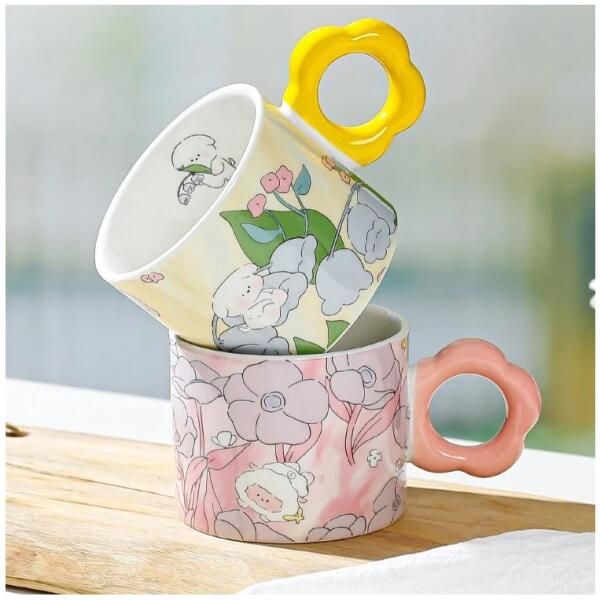 Blomsterkopp med skje 280 ml Gaveeske Gul - Bilde 5