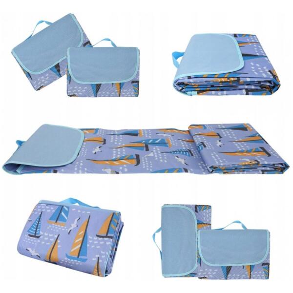 Strandmatte piknikteppe sandavvisende 145x200 cm vanntett XXL MATA01WZ3 - Bilde 5