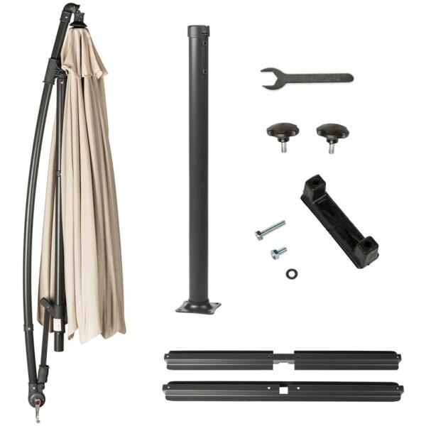 Hageparasol med arm OGP03 Hvit - Bilde 7