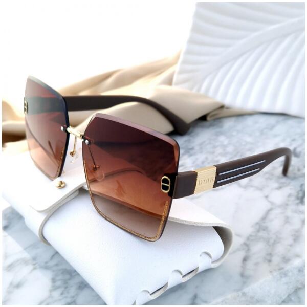 Solbriller LIGHT BROWN dekorasjon BLINK GOLD OK389 Brun - Bilde 2