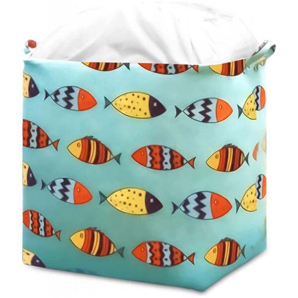 Leketøyskurv kurv skittentøyskurv 50x40x45 cm OR100WZ4 Hvit - Bilde 2