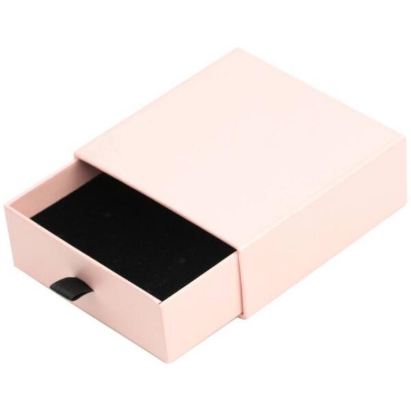 Dekorativ eske for smykkesett halskjede 10x10x3,5 cm Rød - Bilde 7