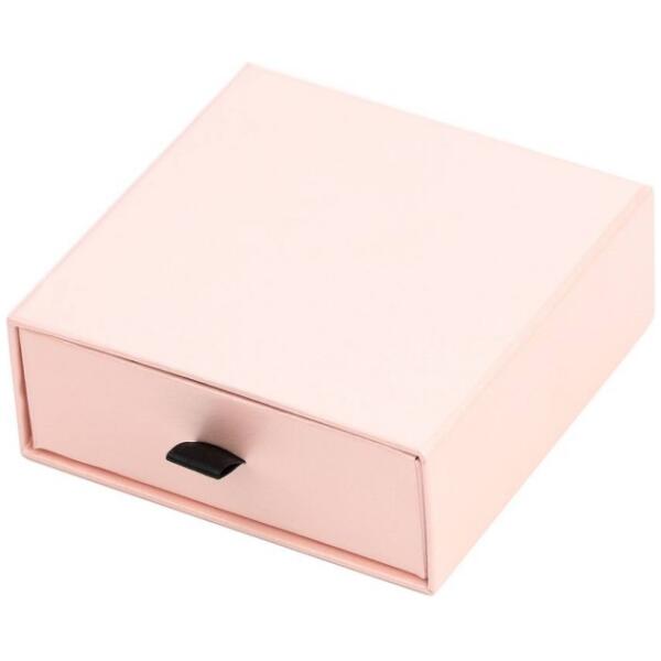 Dekorativ eske for smykkesett halskjede 10x10x3,5 cm Rød - Bilde 4