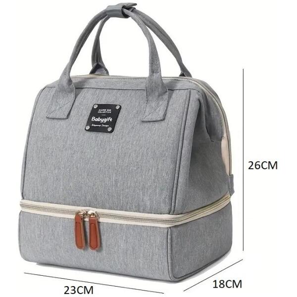 Veske organizer til vogn 2 kammer 26x23x18 cm PLM29SZ Grå - Bilde 4
