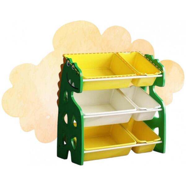 Plastikkhylle skap med kurver dinosaur 62x64x30 cm PO17 - Bilde 4