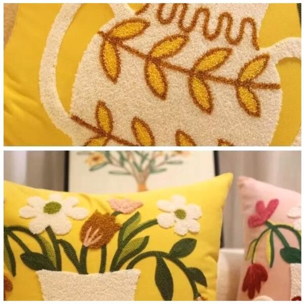 Putetrekk 45x45 cm kanne med blomster BUKETT POD146 - Bilde 6