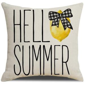 Putetrekk 45 x 45 cm HELLO SUMMER POD160 Sitron