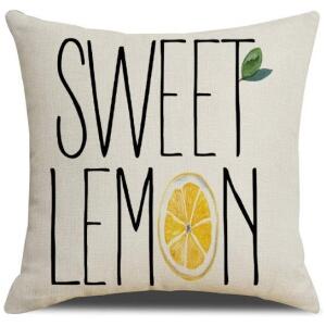 Putetrekk 45 x 45 cm SWEET LEMON POD163 Sitron