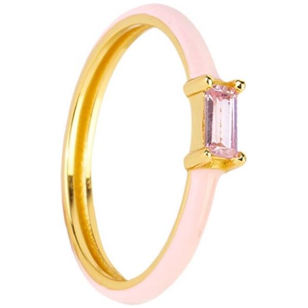 Ring edelt stål belagt med 14k gull PST896 Size US8 EU17 Gull