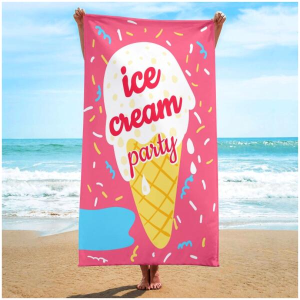 Strandhåndkle ice cream party 150x70 cm REC54WZ3 - Bilde 2