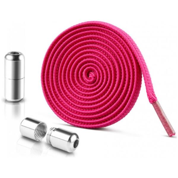 Elastiske skolisser uten knyting 2stk Fuksia - Bilde 2