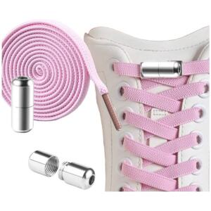 Elastiske skolisser uten knyting 2stk SDB01R Rosa