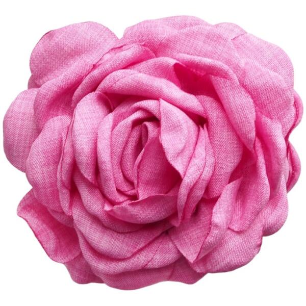 Stor hårklemme XL blomst rose 9 cm SP288F Fuksia - Bilde 2