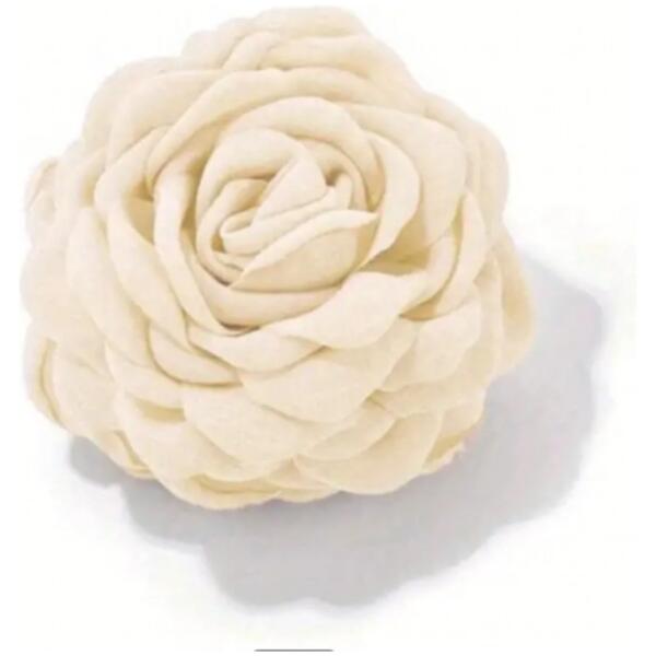 Stor hårklemme XL blomst rose 9 cm SP288K Kremfarget - Bilde 3