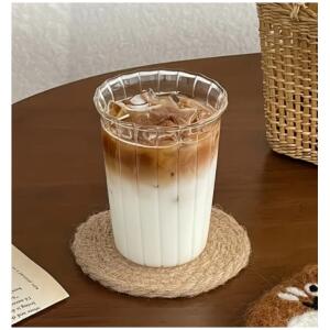 Riflet glass til kaffe drinker 1 stk 420 ml 12x85 cm SZK54
