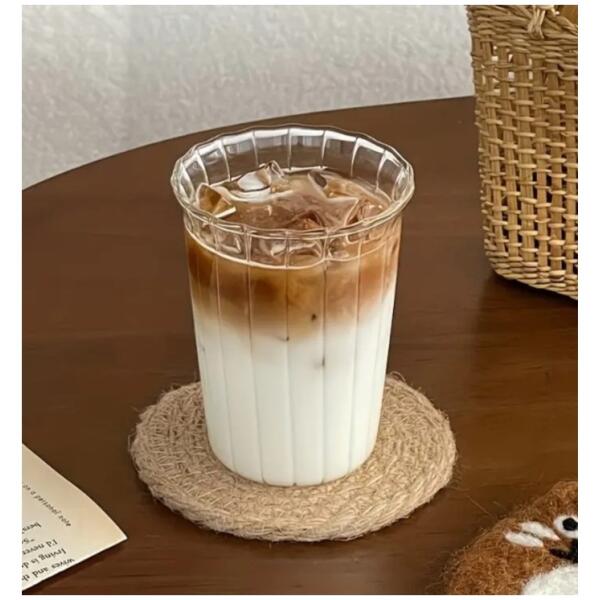 Riflet glass til kaffe drinker 1 stk 420 ml 12x85 cm SZK54