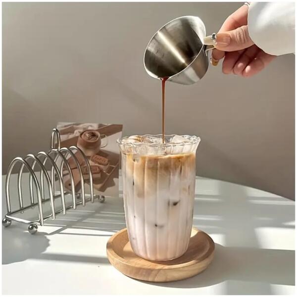 Riflet glass til kaffe drinker 1 stk 420 ml 12x85 cm SZK54 - Bilde 3