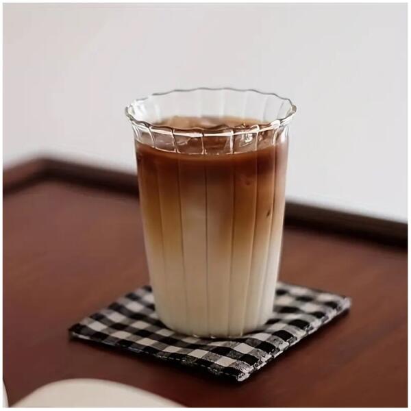 Riflet glass til kaffe drinker 1 stk 420 ml 12x85 cm SZK54 - Bilde 8