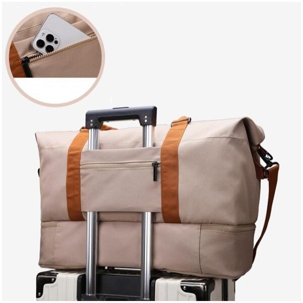 Sett reiseveske med to rom med toalettmappe 51x25x39cm T263SZ - Bilde 6