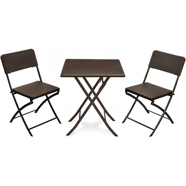 Sammenleggbart hagebord kaffebord rotting balkong 62 cm ModernHome - Bilde 5