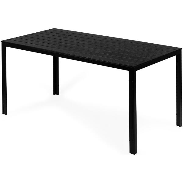 Hagebord 6-personer 156x78 cm polywood møbler til terrasse Svart - Bilde 10