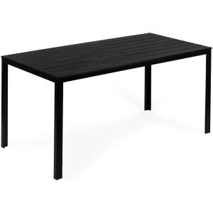 Hagebord 6-personer 156x78 cm polywood møbler til terrasse Svart