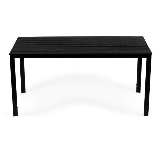 Hagebord 6-personer 156x78 cm polywood møbler til terrasse Svart - Bilde 9