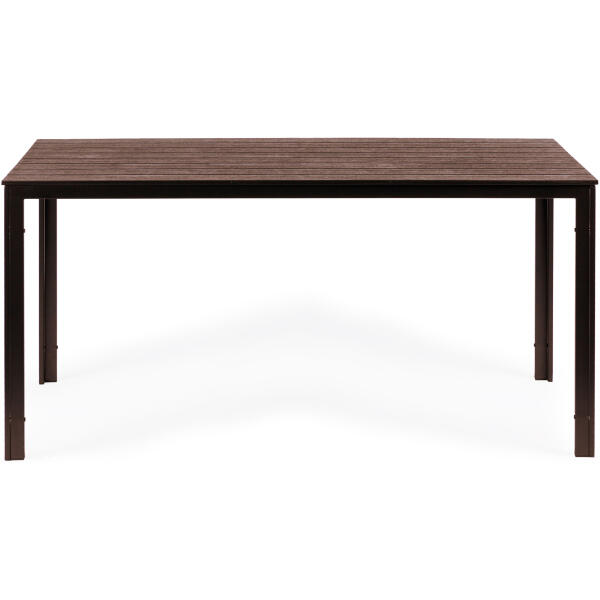 Hagebord 6-personer 156x78 cm polywood møbler til terrasse Brun - Bilde 3