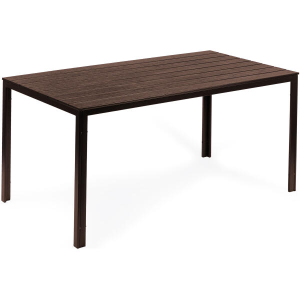 Hagebord 6-personer 156x78 cm polywood møbler til terrasse Brun - Bilde 6