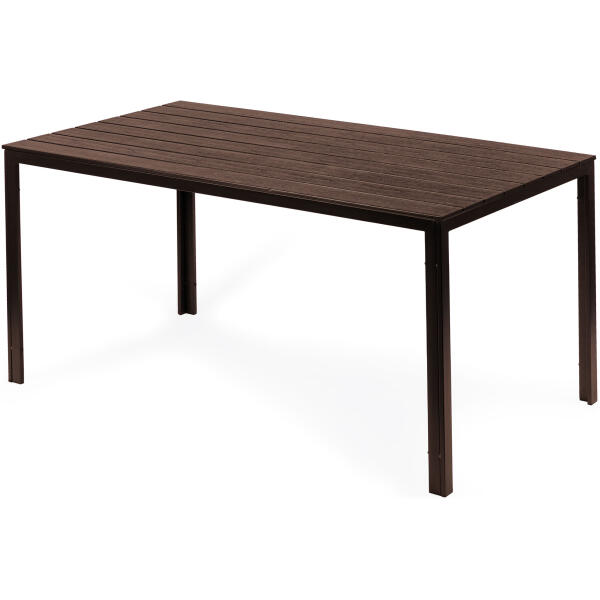 Hagebord 6-personer 156x78 cm polywood møbler til terrasse Brun - Bilde 7