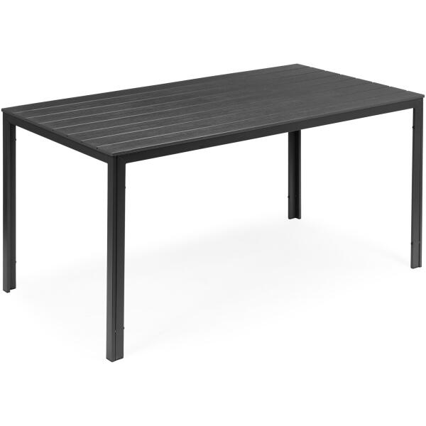 Hagebord 6-personer 156x78 cm polywood møbler til terrasse Grå - Bilde 2