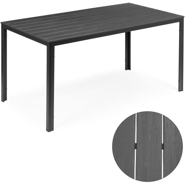 Hagebord 6-personer 156x78 cm polywood møbler til terrasse Grå - Bilde 7