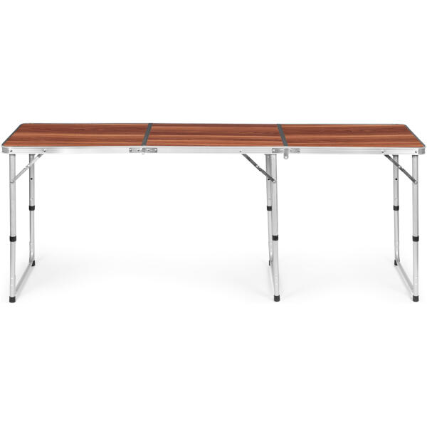 Turistbord sammenleggbart campingbord brun bordplate 180x60 cm MultiGarden Brun - Bilde 2