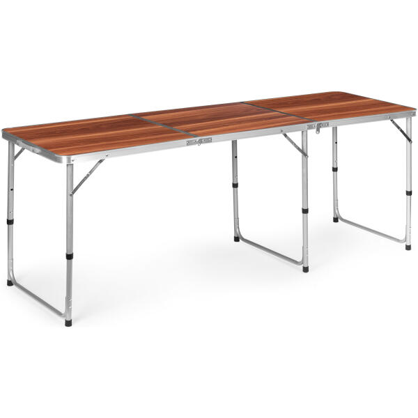 Turistbord sammenleggbart campingbord brun bordplate 180x60 cm MultiGarden Brun - Bilde 3