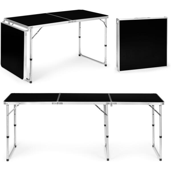 Turistbord sammenleggbart campingbord 180x60 cm MultiGarden Svart