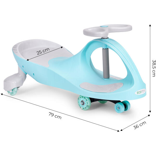 Svingbil for barn LED hjul ECOTOYS Blå - Bilde 9