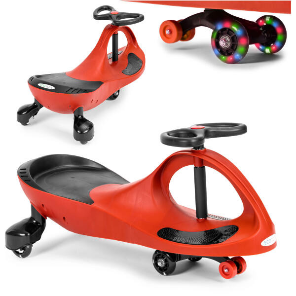 Svingbil for barn LED hjul ECOTOYS Rød