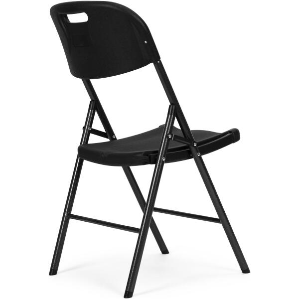 Komplett sett med 4 sammenleggbare stoler catering metall HDPE ModernHome Svart - Bilde 7