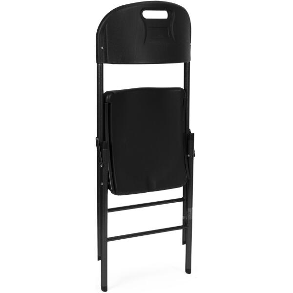 Komplett sett med 4 sammenleggbare stoler catering metall HDPE ModernHome Svart - Bilde 8