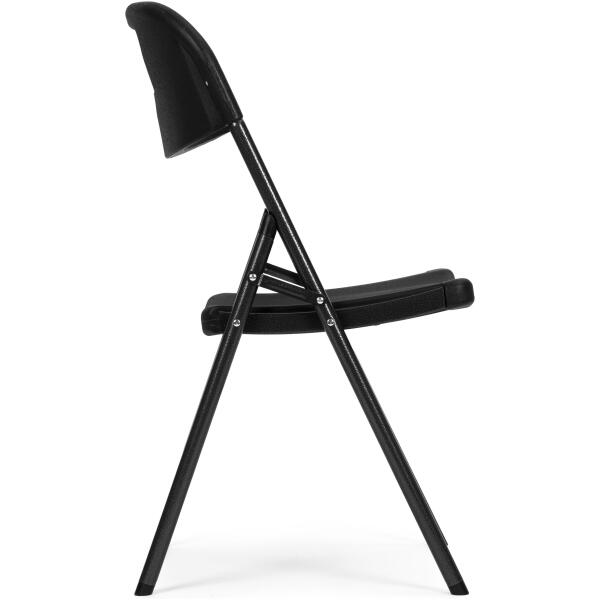Komplett sett med 4 sammenleggbare stoler catering metall HDPE ModernHome Svart - Bilde 6