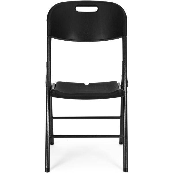 Komplett sett med 4 sammenleggbare stoler catering metall HDPE ModernHome Svart - Bilde 5
