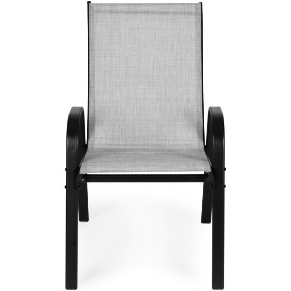 Sett med 4 hagestoler for terrasse balkong MultiGarden Lys grå - Bilde 2