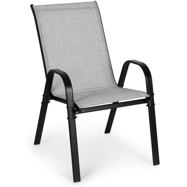 Sett med 4 hagestoler for terrasse balkong MultiGarden Lys grå - Bilde 3