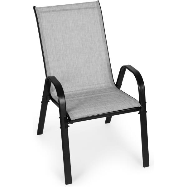 Sett med 4 hagestoler for terrasse balkong MultiGarden Lys grå - Bilde 5